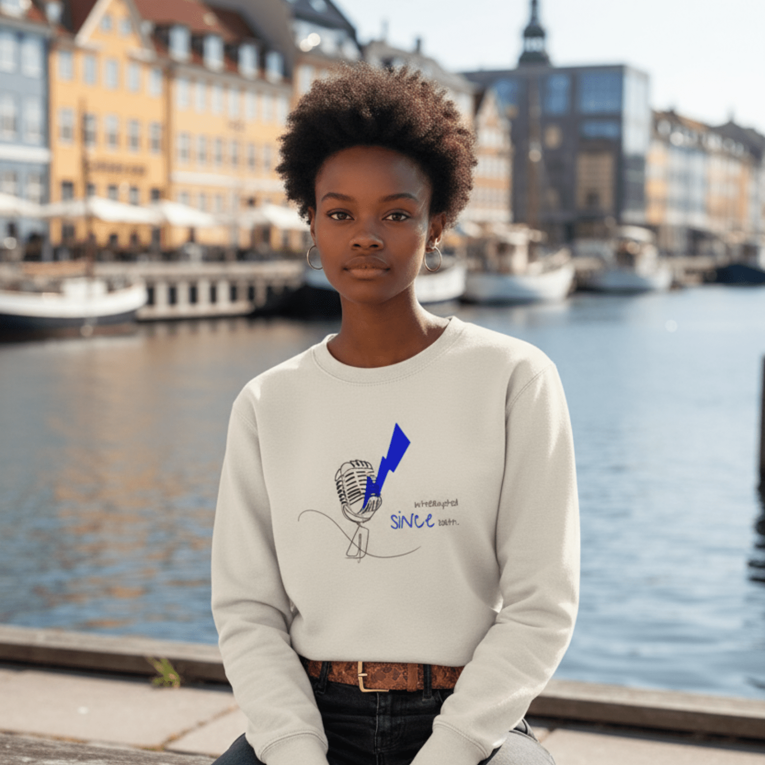 No Shit Shirts - Sweatshirt (Frontprint Large): Interrupted since birth. - Mansplaining - basic