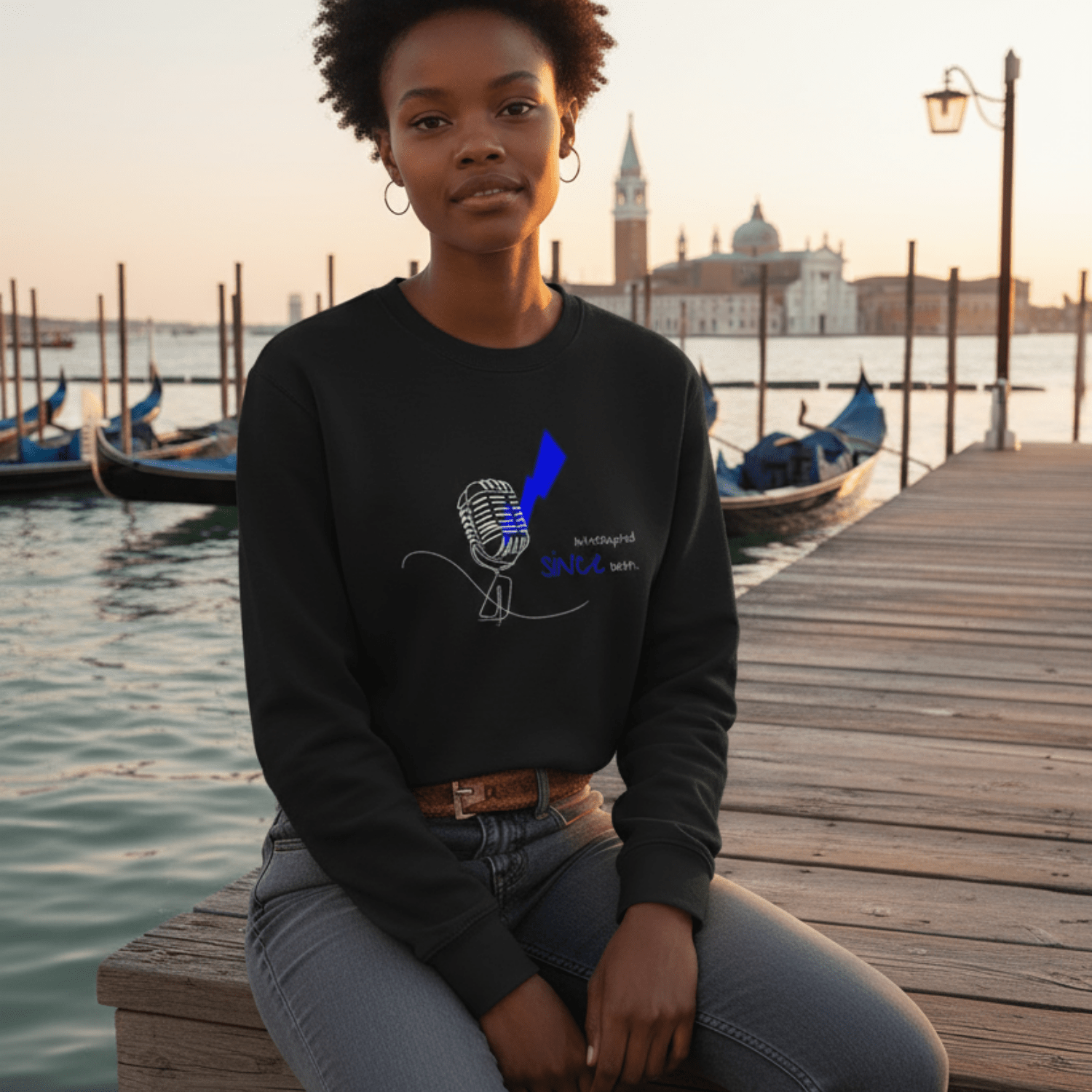 No Shit Shirts - Sweatshirt (Frontprint Large): Interrupted since birth. - Mansplaining - basic