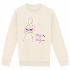 No Shit Shirts - Sweatshirt (Frontprint Large): My Body, My Rules - Body & Autonomy & Sexism - basic