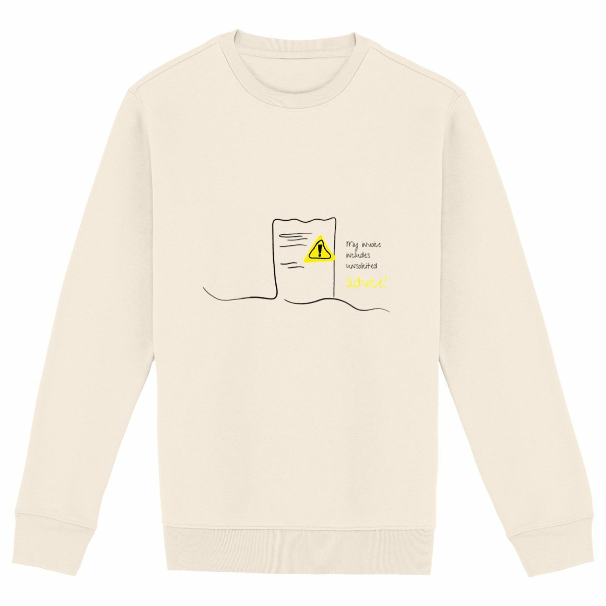 No Shit Shirts - Sweatshirt (Frontprint Large): My invoice includes unsolicited advice. - Mansplaining - basic
