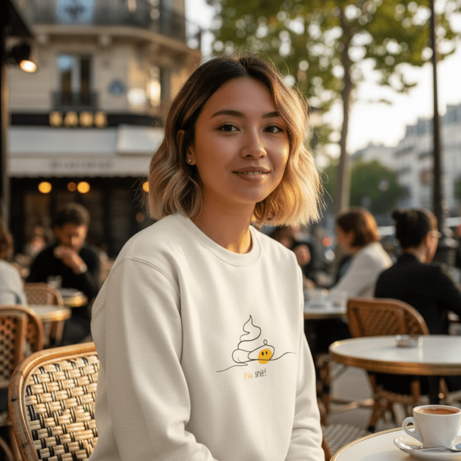 No Shit Shirts - Sweatshirt (Frontprint Large): No Shit! - Society & Patriarchy - basic