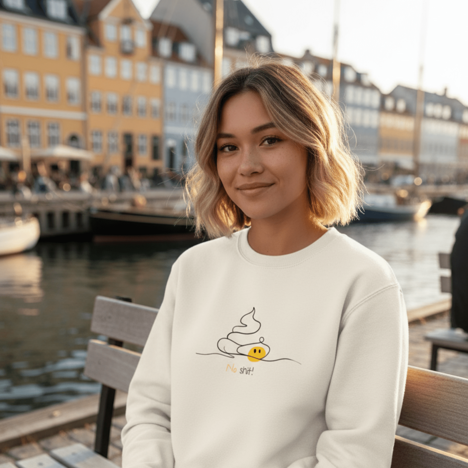 No Shit Shirts - Sweatshirt (Frontprint Large): No Shit! - Society & Patriarchy - basic