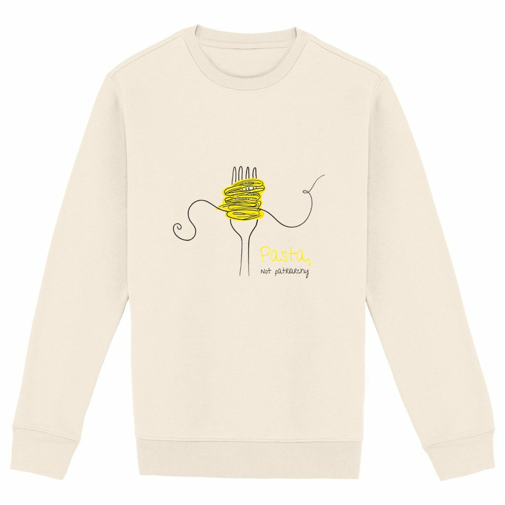 No Shit Shirts - Sweatshirt (Frontprint Large): Pasta, not patriarchy - Society & Patriarchy - basic