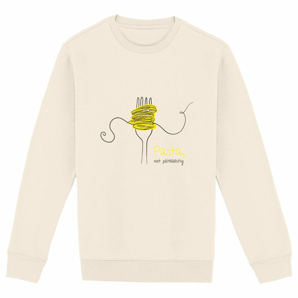 No Shit Shirts - Sweatshirt (Frontprint Large): Pasta, not patriarchy - Society & Patriarchy - basic