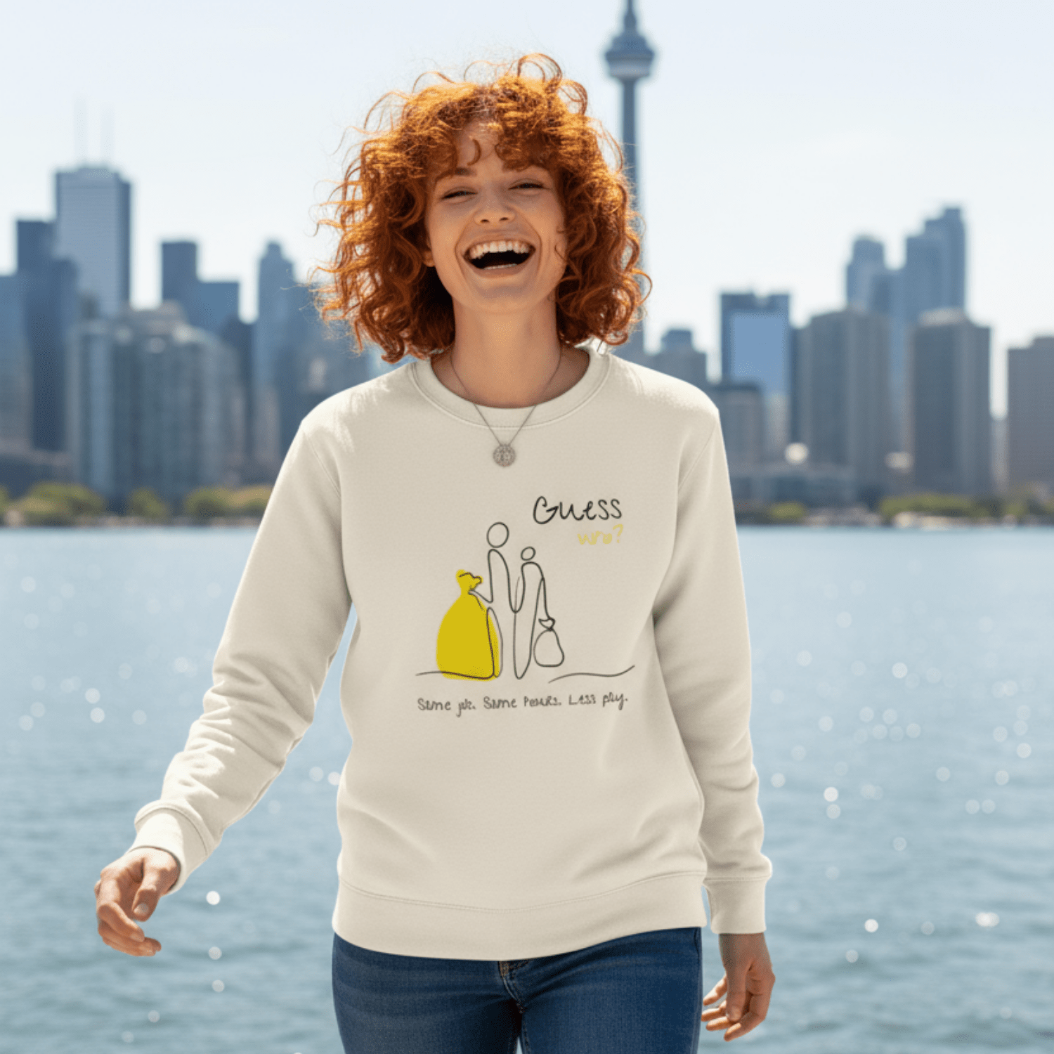 No Shit Shirts - Sweatshirt (Frontprint Large): Same job. Same hours. Less pay. Guess who? - Equal Pay - basic