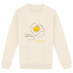 No Shit Shirts - Sweatshirt (Frontprint Large): Scrambled eggs need skill, not chromosomes. - Gender Roles - basic