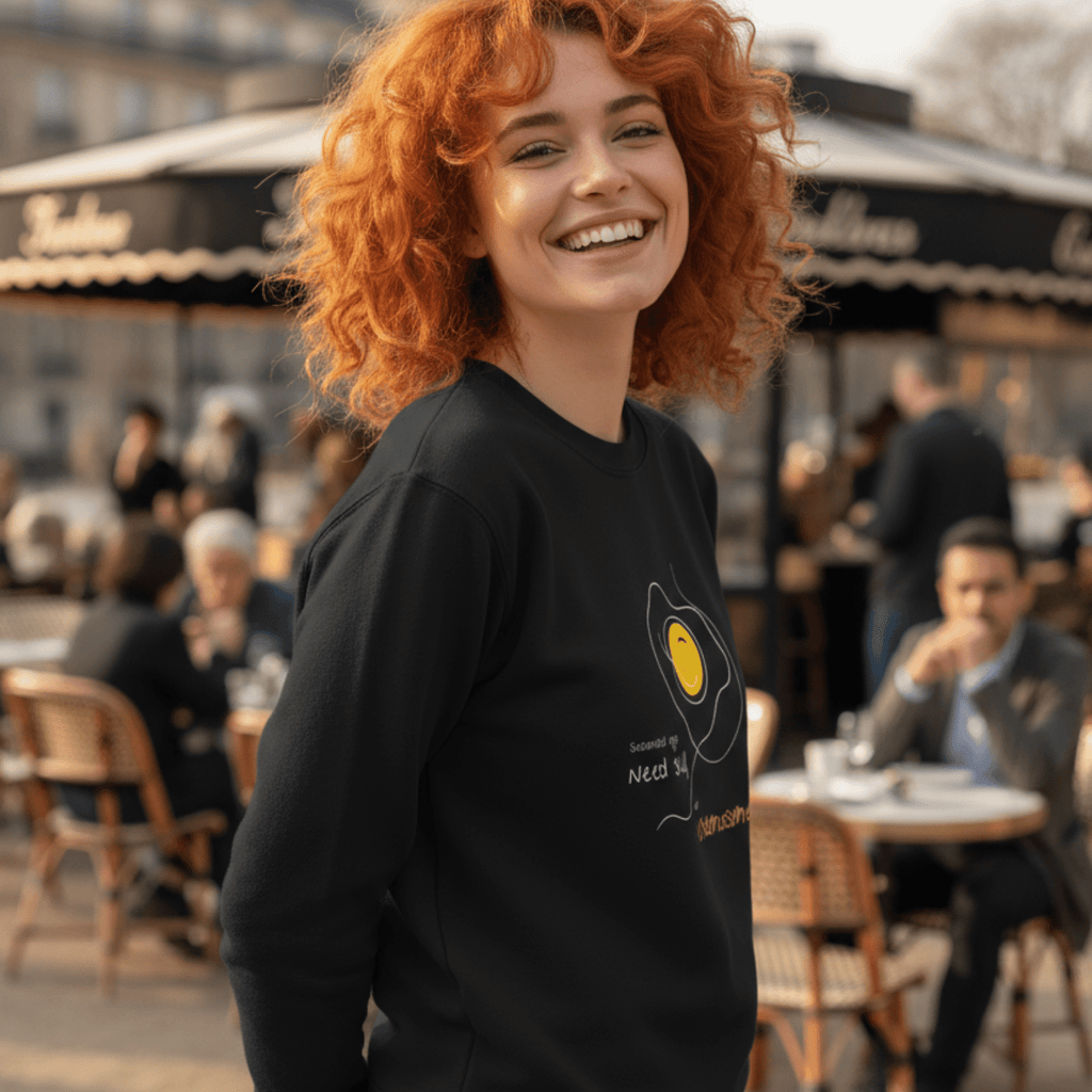 No Shit Shirts - Sweatshirt (Frontprint Large): Scrambled eggs need skill, not chromosomes. - Gender Roles - basic