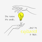 No Shit Shirts - Sweatshirt (Frontprint Large): She knew she could, but he explained it first. - Mansplaining - basic