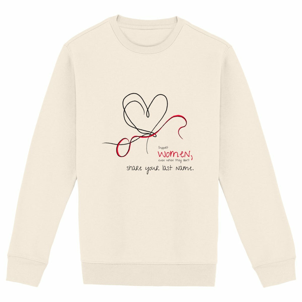 No Shit Shirts - Sweatshirt (Frontprint Large): Support women, even when they don’t share your last name. - Society & Patriarchy - basic