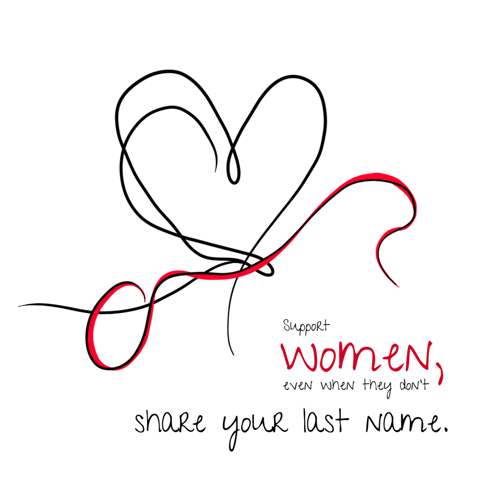 No Shit Shirts - Sweatshirt (Frontprint Large): Support women, even when they don’t share your last name. - Society & Patriarchy - basic