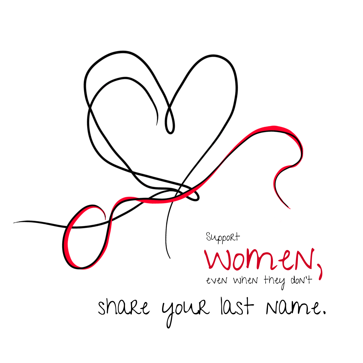 No Shit Shirts - Sweatshirt (Frontprint Large): Support women, even when they don’t share your last name. - Society & Patriarchy - basic