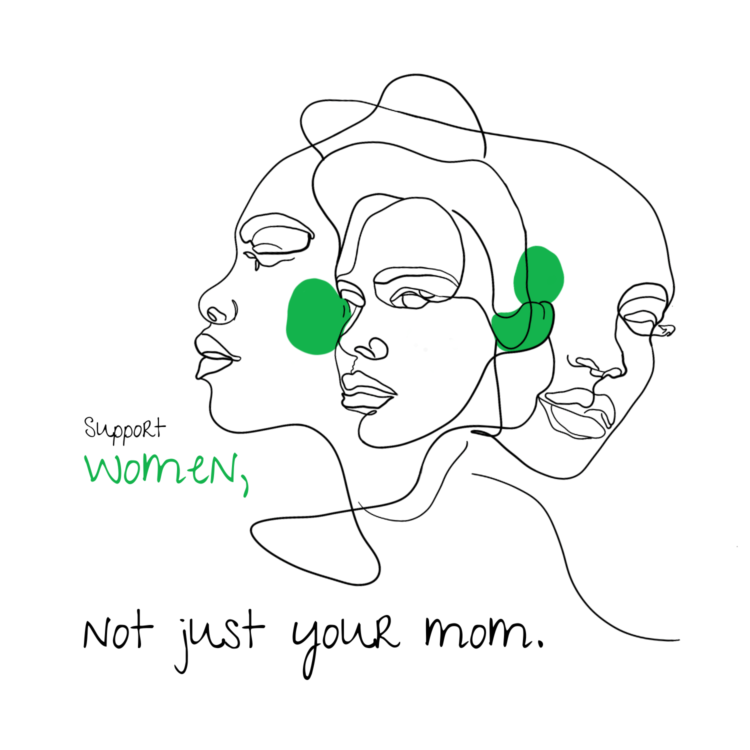 No Shit Shirts - Sweatshirt (Frontprint Large): Support women. Not just your mom - Society & Patriarchy - basic