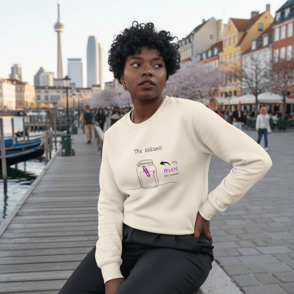 No Shit Shirts - Sweatshirt (Frontprint Large): The reasons why men are superior: - Gender Roles - basic