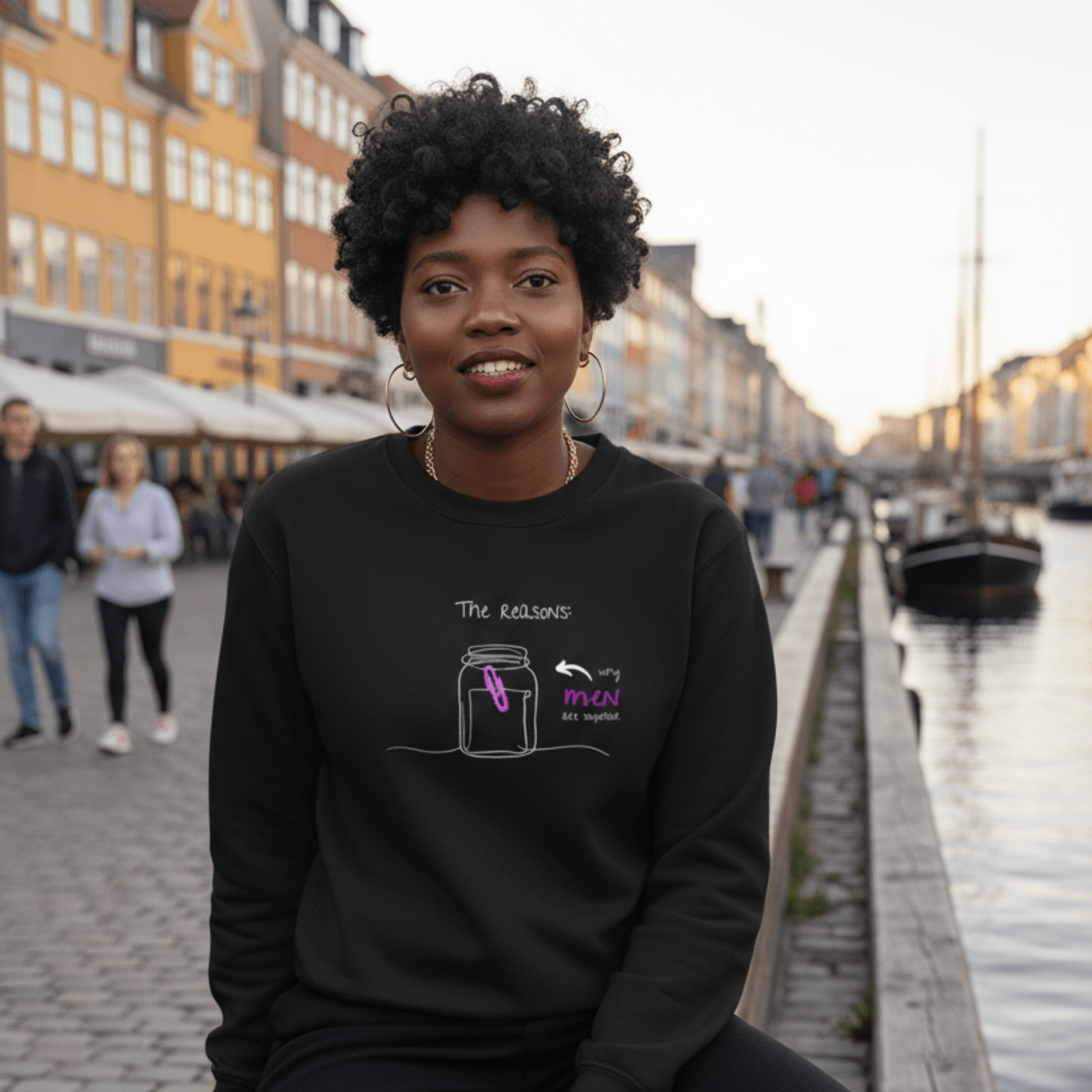 No Shit Shirts - Sweatshirt (Frontprint Large): The reasons why men are superior: - Gender Roles - basic