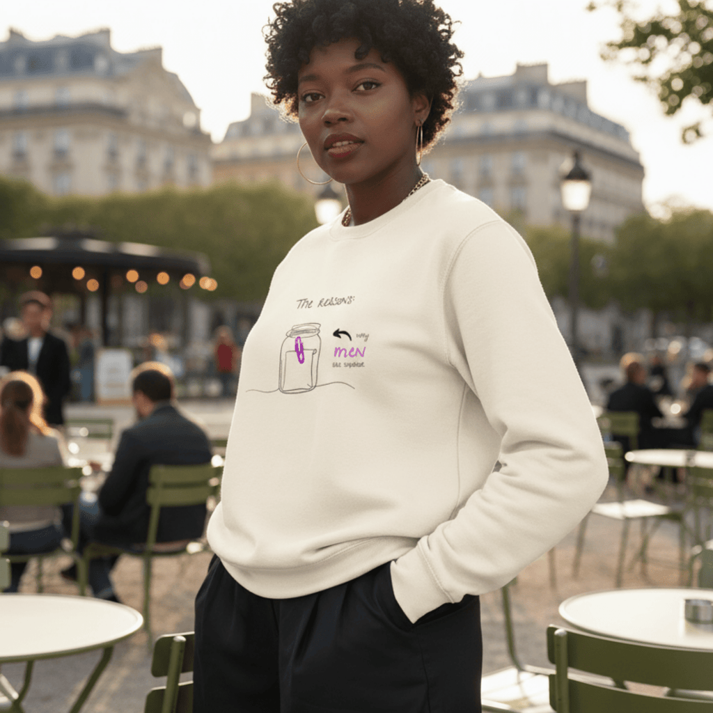 No Shit Shirts - Sweatshirt (Frontprint Large): The reasons why men are superior: - Gender Roles - basic