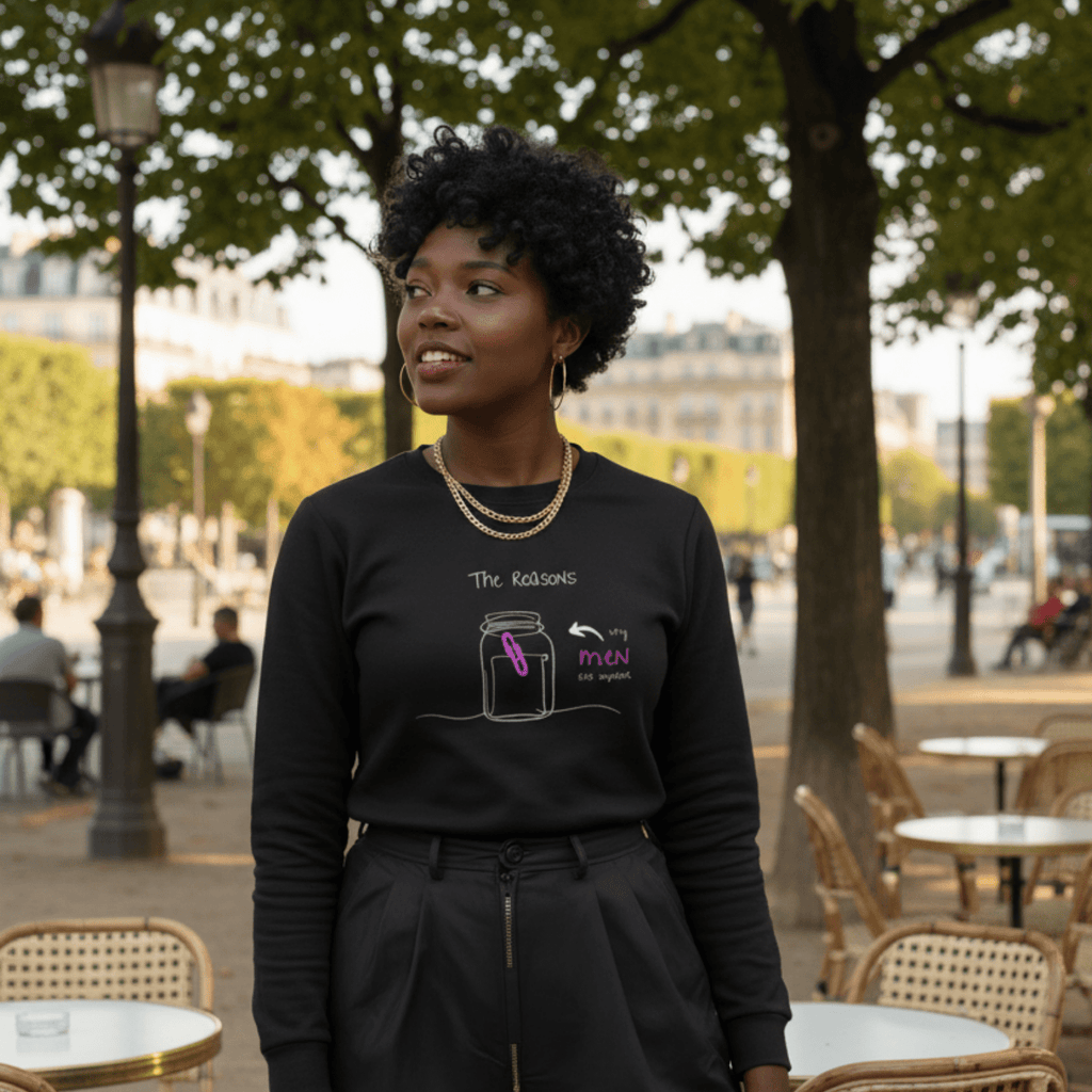 No Shit Shirts - Sweatshirt (Frontprint Large): The reasons why men are superior: - Gender Roles - basic