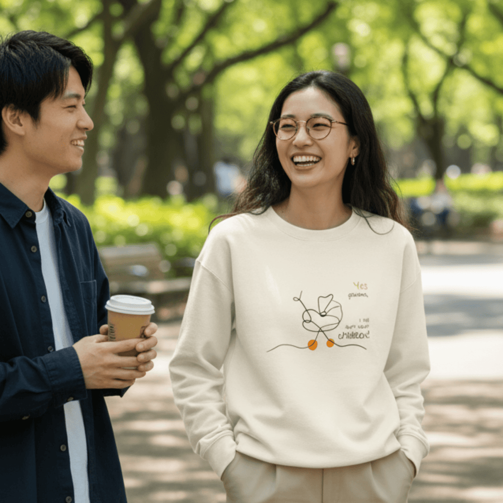 No Shit Shirts - Sweatshirt (Frontprint Large): Yes, grandma, I still don’t want children - Gender Roles - basic