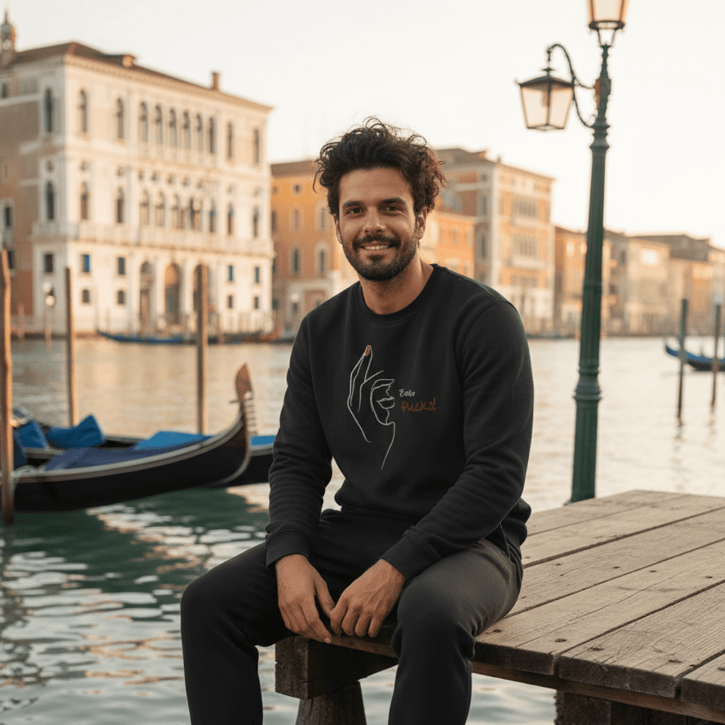 No Shit Shirts - Sweatshirt (Frontprint Large): Zero Fucks - Society & Patriarchy - basic