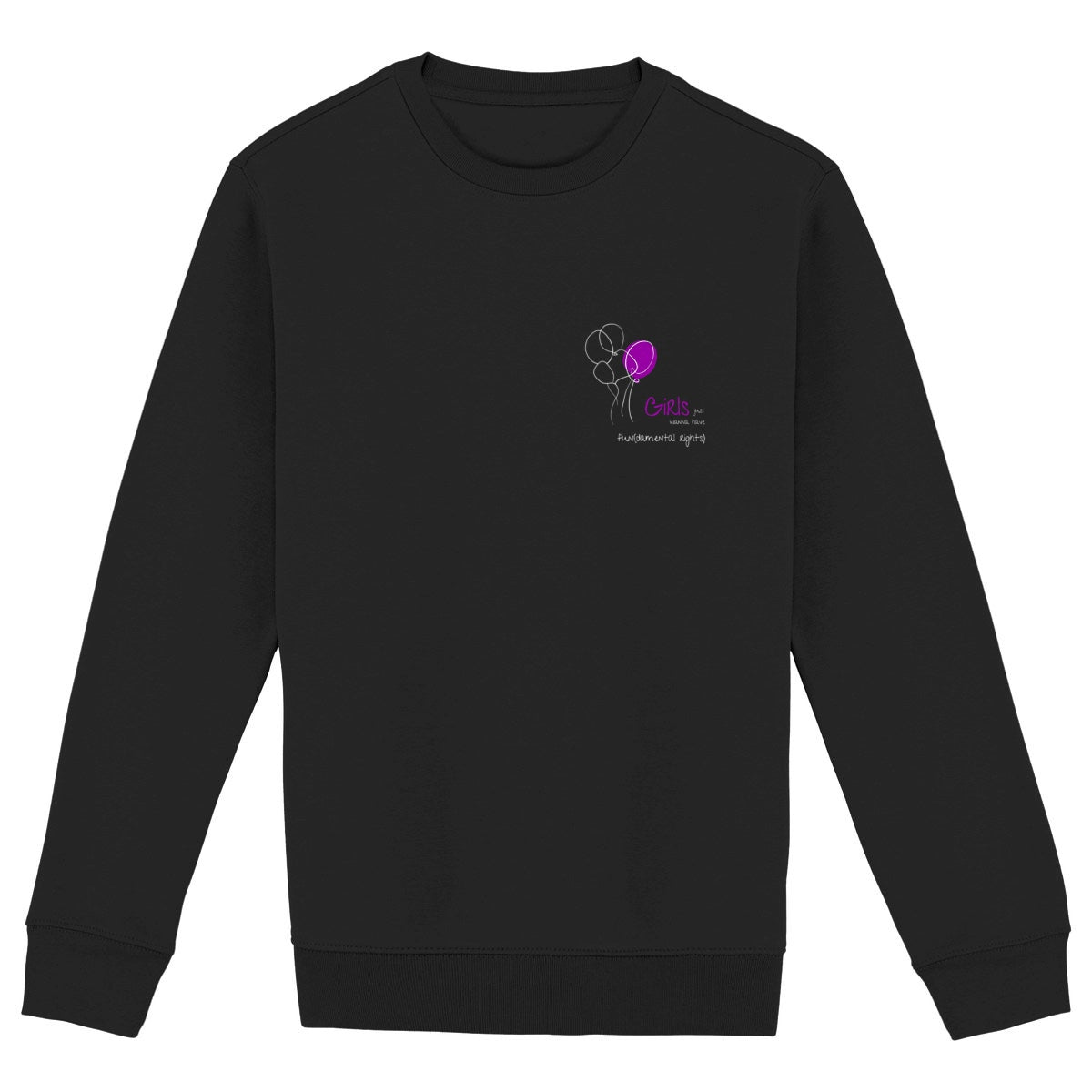 No Shit Shirts - Sweatshirt: Girls just wanna have fun(damental rights) - Society & Patriarchy - basic