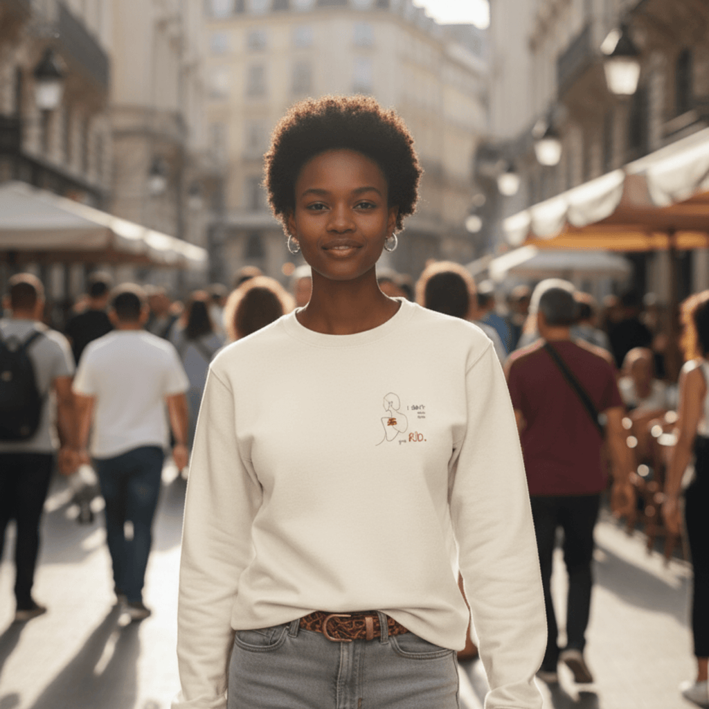 No Shit Shirts - Sweatshirt: I didn’t come from your rib. - Body & Autonomy & Sexism - basic