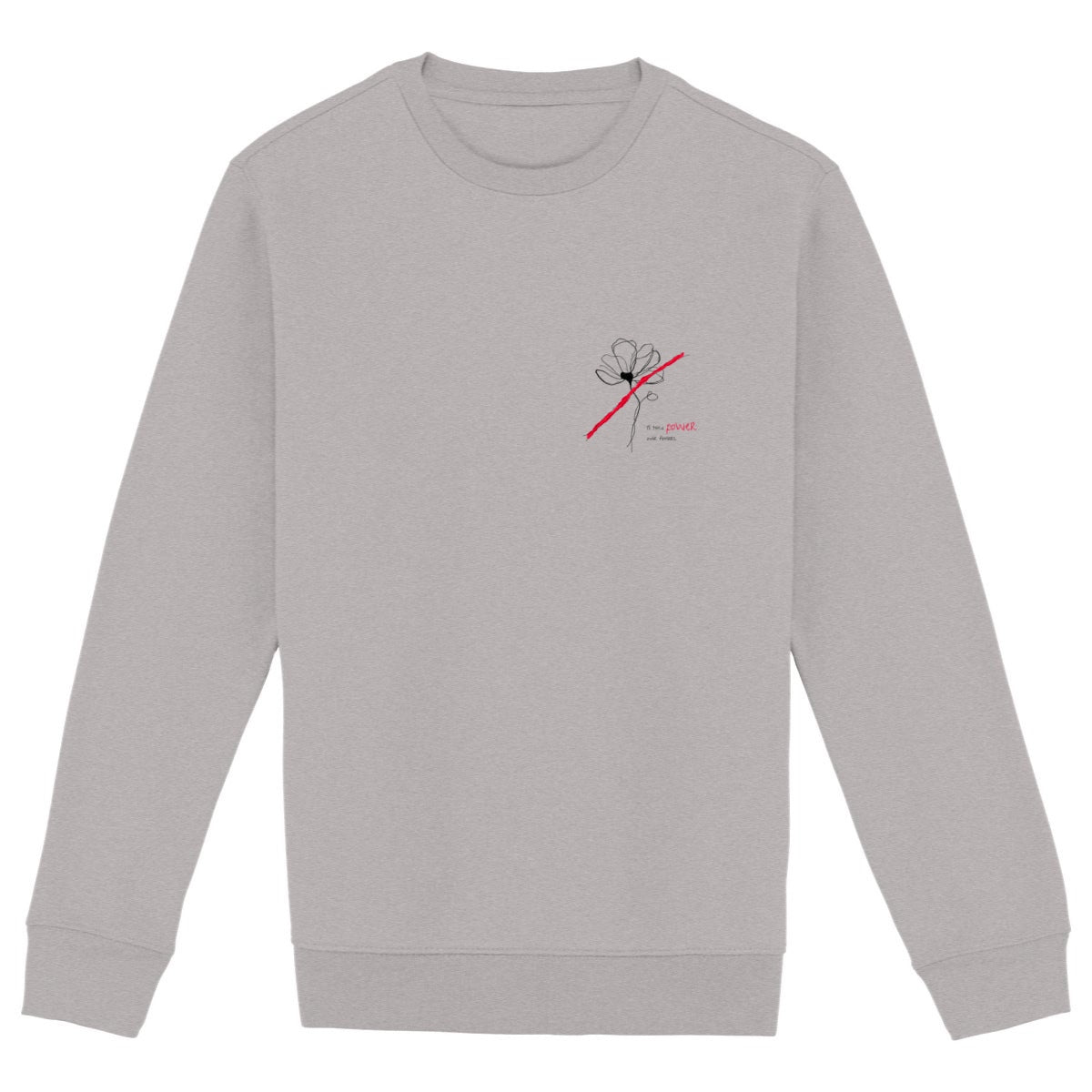 No Shit Shirts - Sweatshirt: I’ll take power over flowers - Society & Patriarchy - basic
