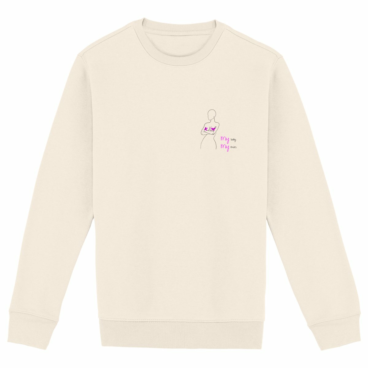 No Shit Shirts - Sweatshirt: My Body, My Rules - Body & Autonomy & Sexism - basic