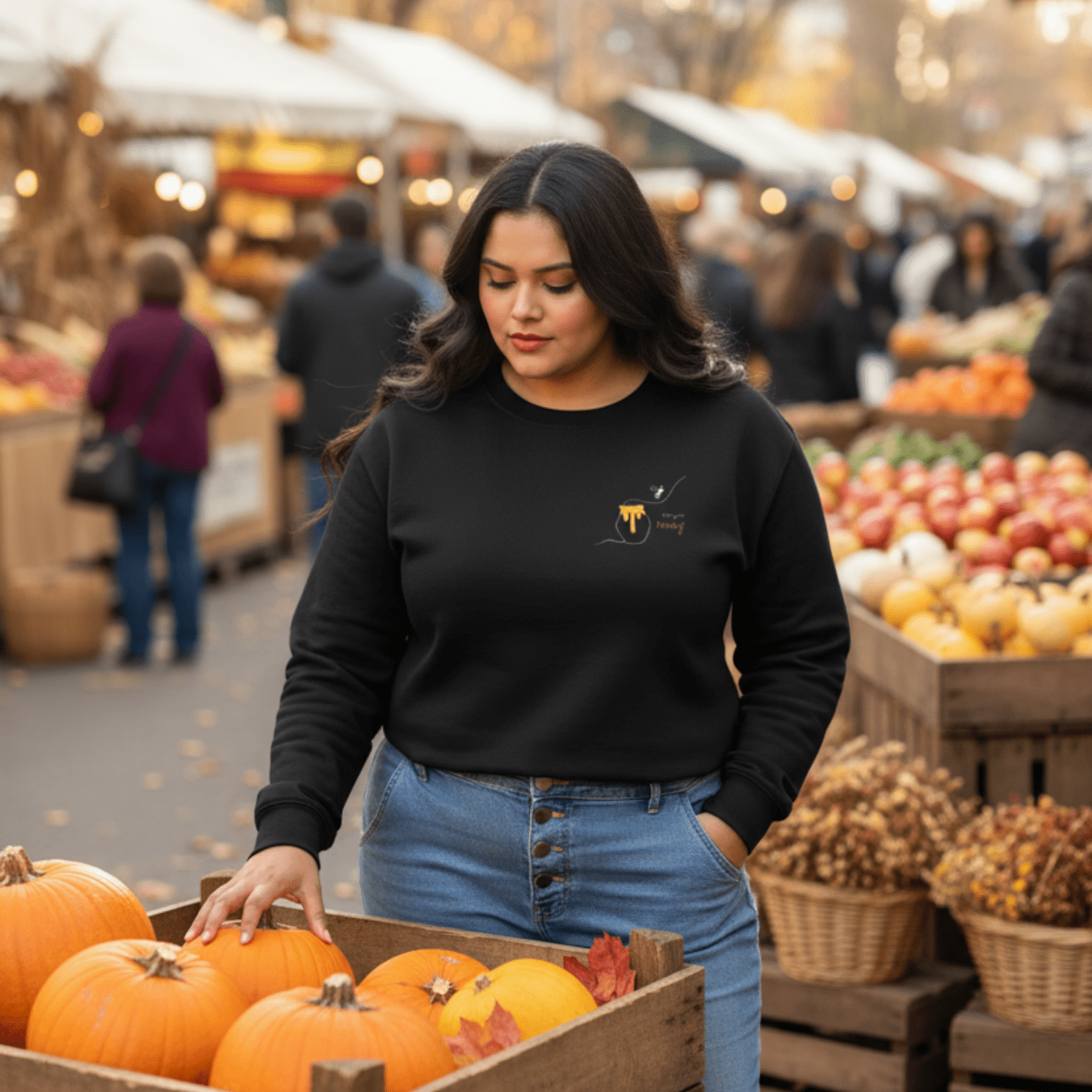 No Shit Shirts - Sweatshirt: Not your honey - Body & Autonomy & Sexism - basic