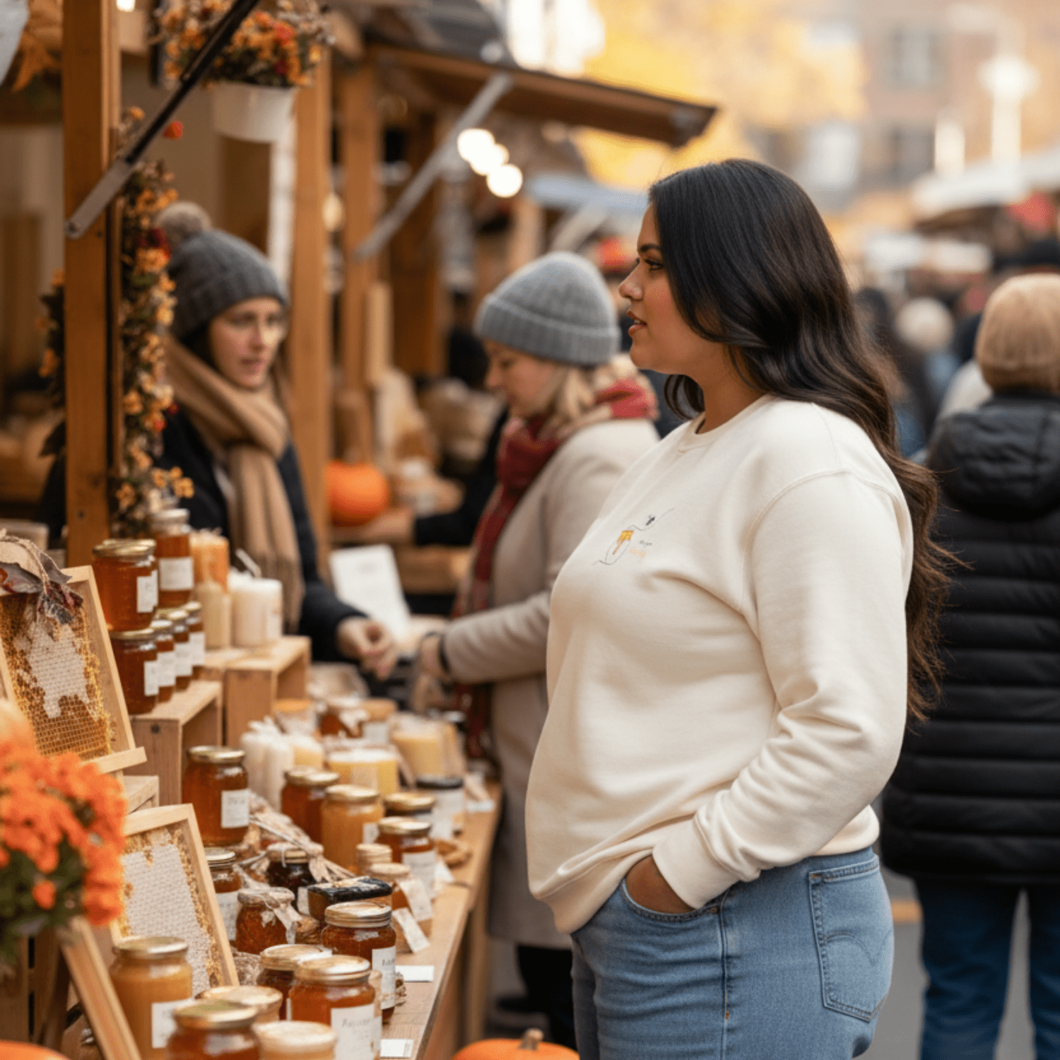 No Shit Shirts - Sweatshirt: Not your honey - Body & Autonomy & Sexism - basic