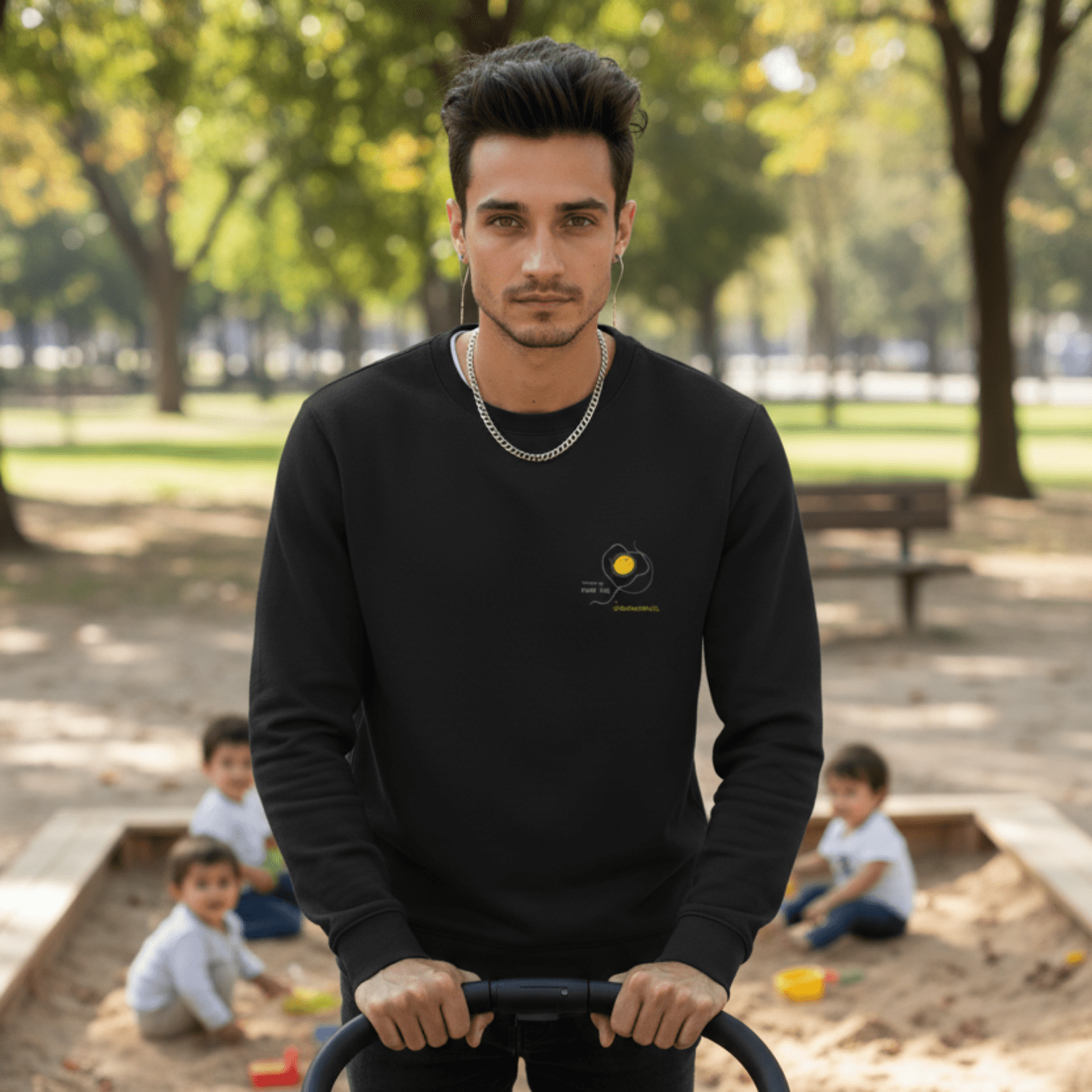 No Shit Shirts - Sweatshirt: Scrambled eggs need skill, not chromosomes. - Gender Roles - basic