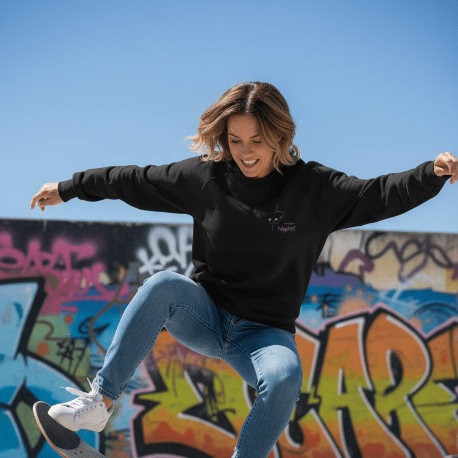 No Shit Shirts - Sweatshirt: We all have nipples! - Body & Autonomy & Sexism - basic