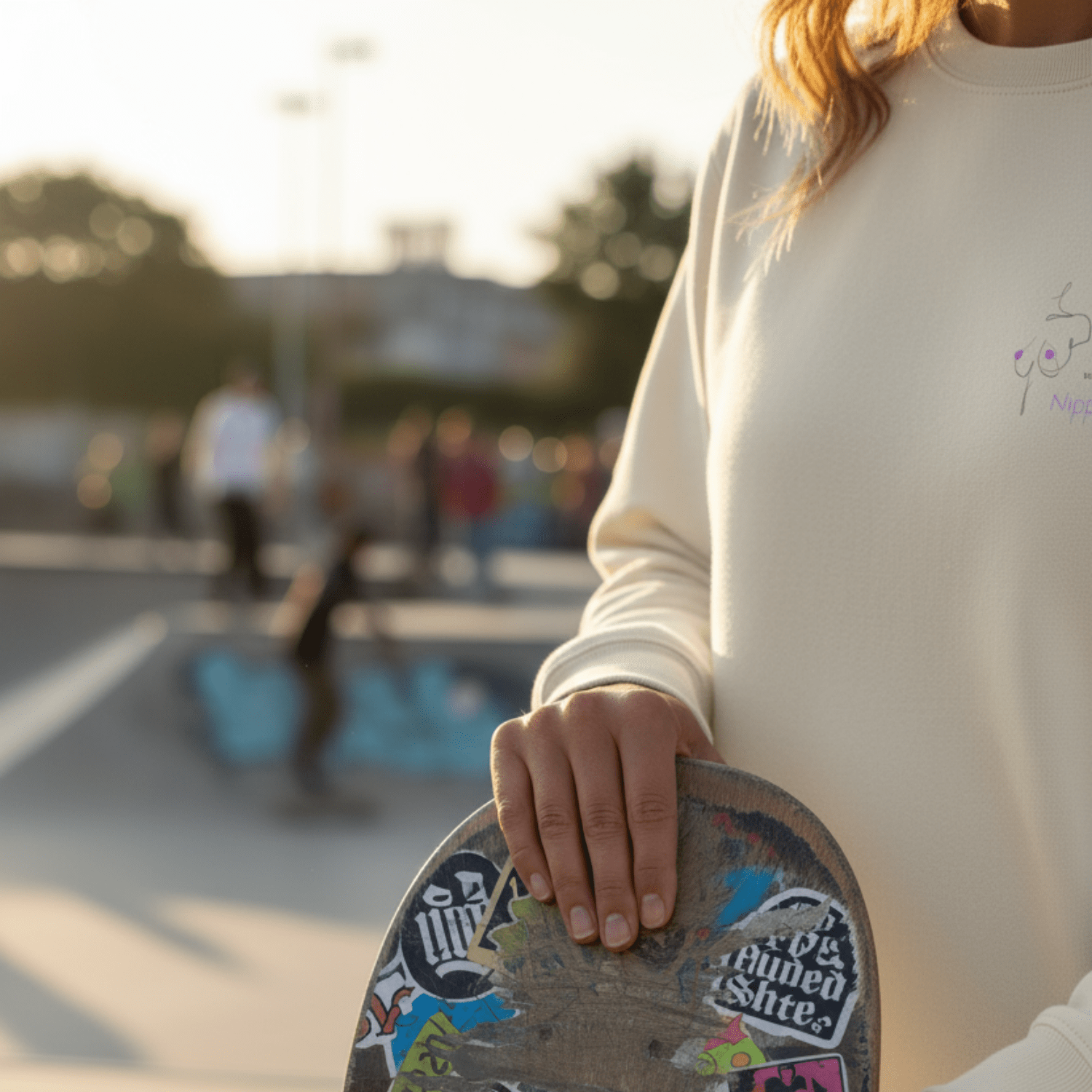 No Shit Shirts - Sweatshirt: We all have nipples! - Body & Autonomy & Sexism - basic