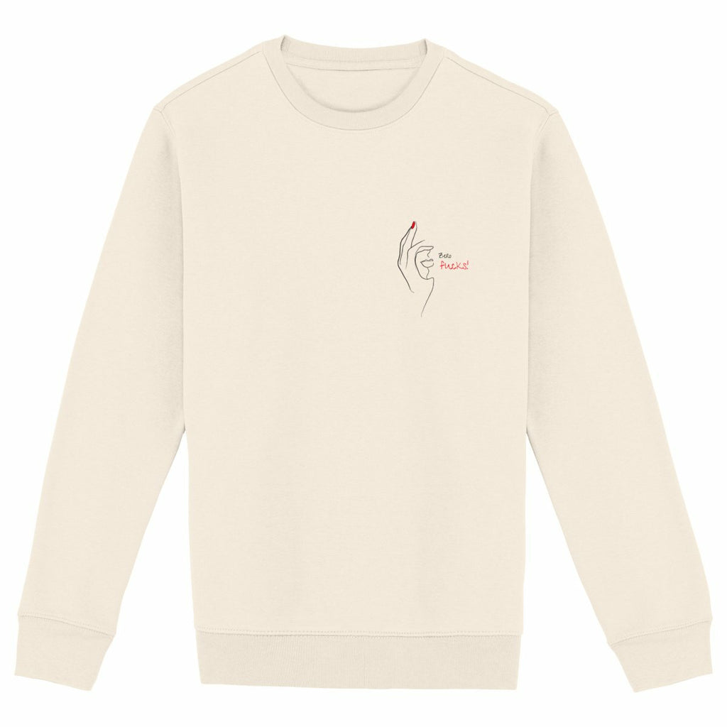 No Shit Shirts - Sweatshirt: Zero Fucks - Society & Patriarchy - basic