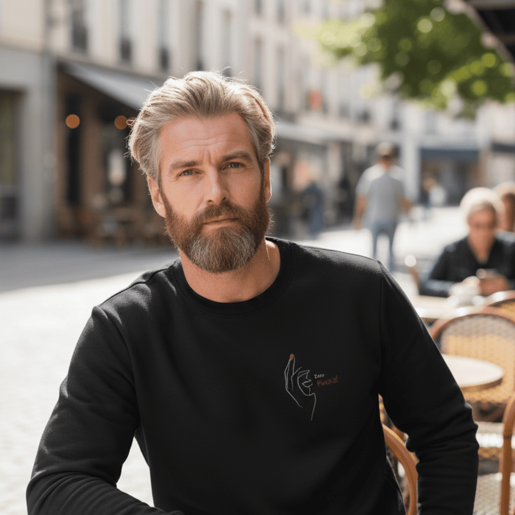 No Shit Shirts - Sweatshirt: Zero Fucks - Society & Patriarchy - basic