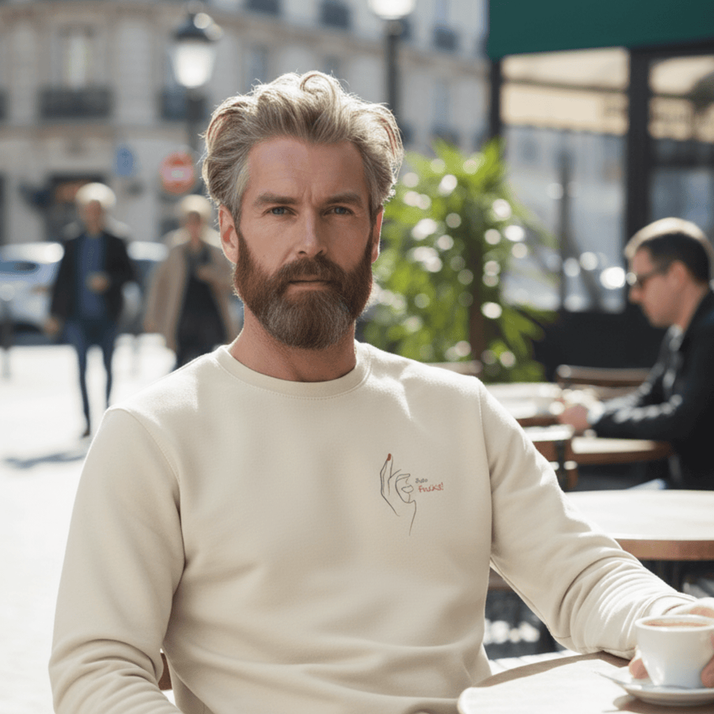 No Shit Shirts - Sweatshirt: Zero Fucks - Society & Patriarchy - basic