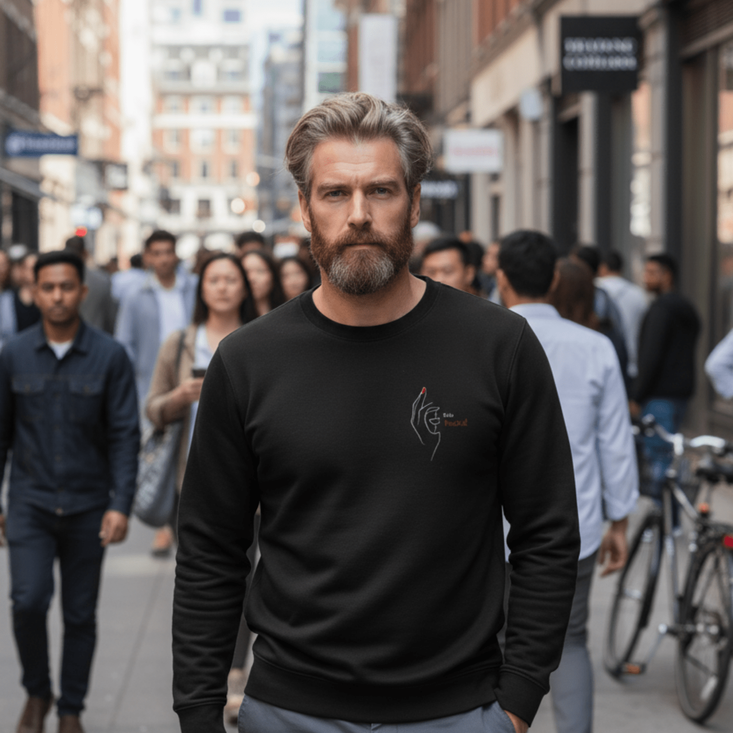 No Shit Shirts - Sweatshirt: Zero Fucks - Society & Patriarchy - basic