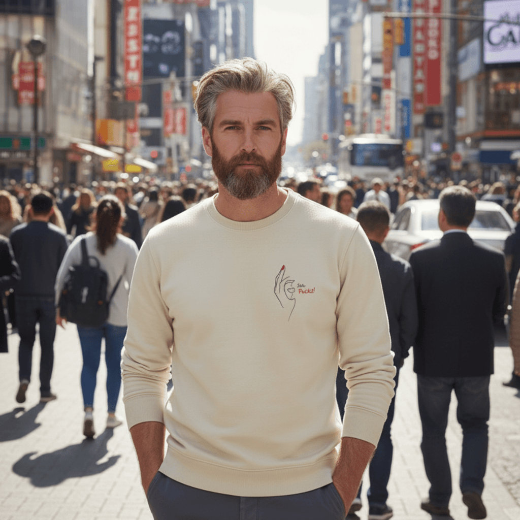 No Shit Shirts - Sweatshirt: Zero Fucks - Society & Patriarchy - basic