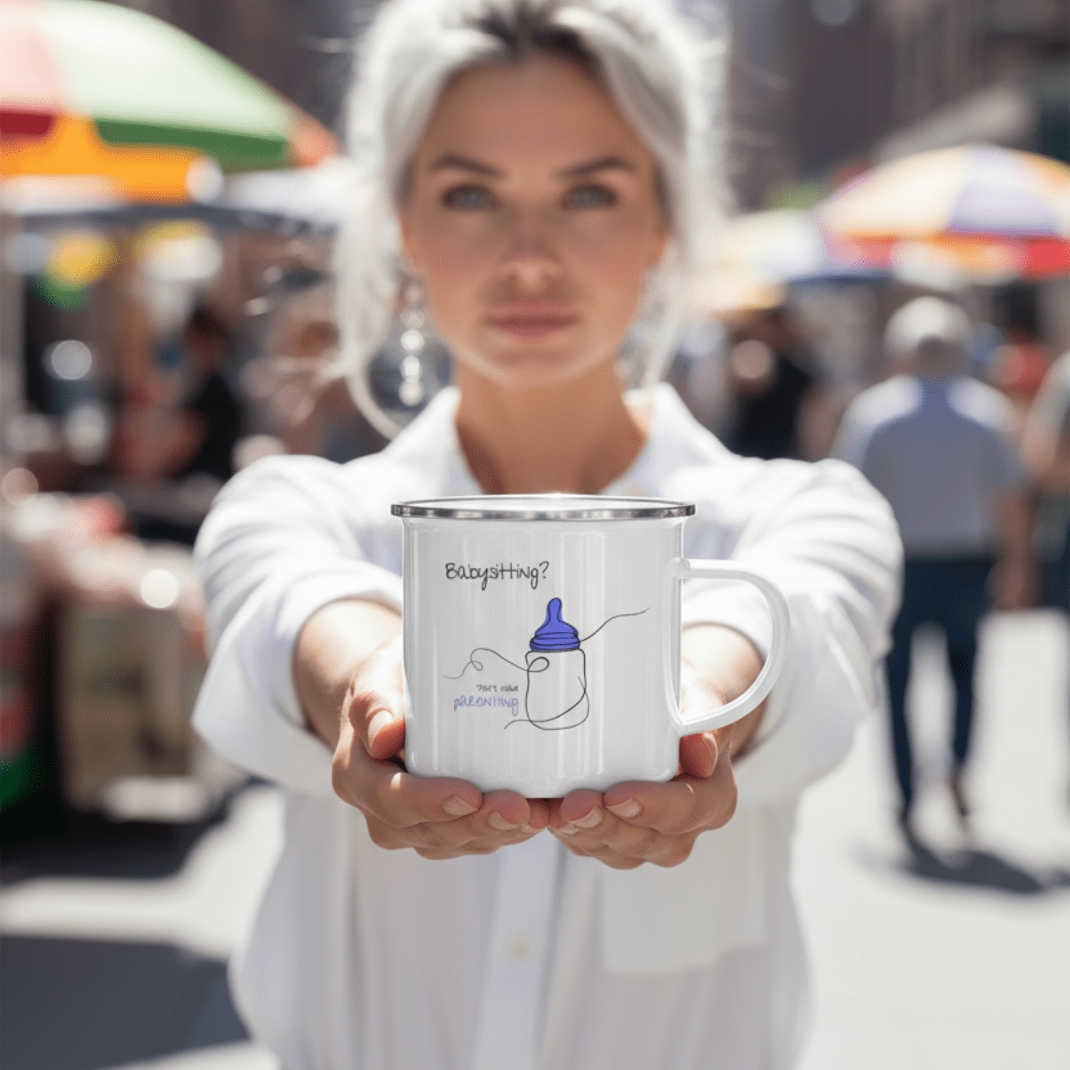 No Shit Shirts - Tasse: Babysitting? That’s called parenting! - Gender Roles - basic