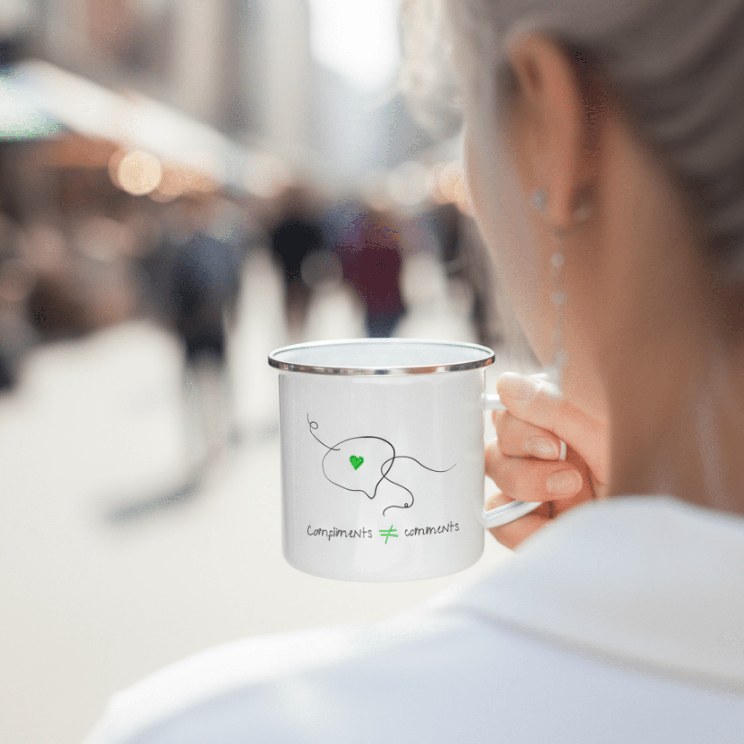 No Shit Shirts - Tasse: Compliments ≠ comments. - Mansplaining - basic