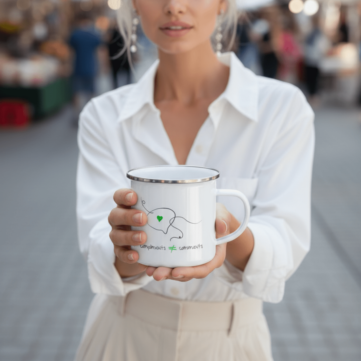 No Shit Shirts - Tasse: Compliments ≠ comments. - Mansplaining - basic