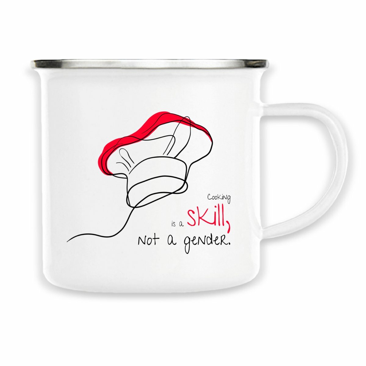 No Shit Shirts - Tasse: Cooking is a skill, not a gender. - Gender Roles - basic