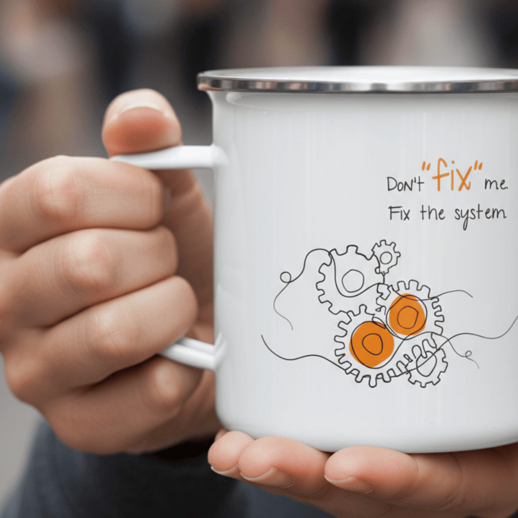 No Shit Shirts - Tasse: Don’t “fix” me. Fix the system. - Society & Patriarchy - basic