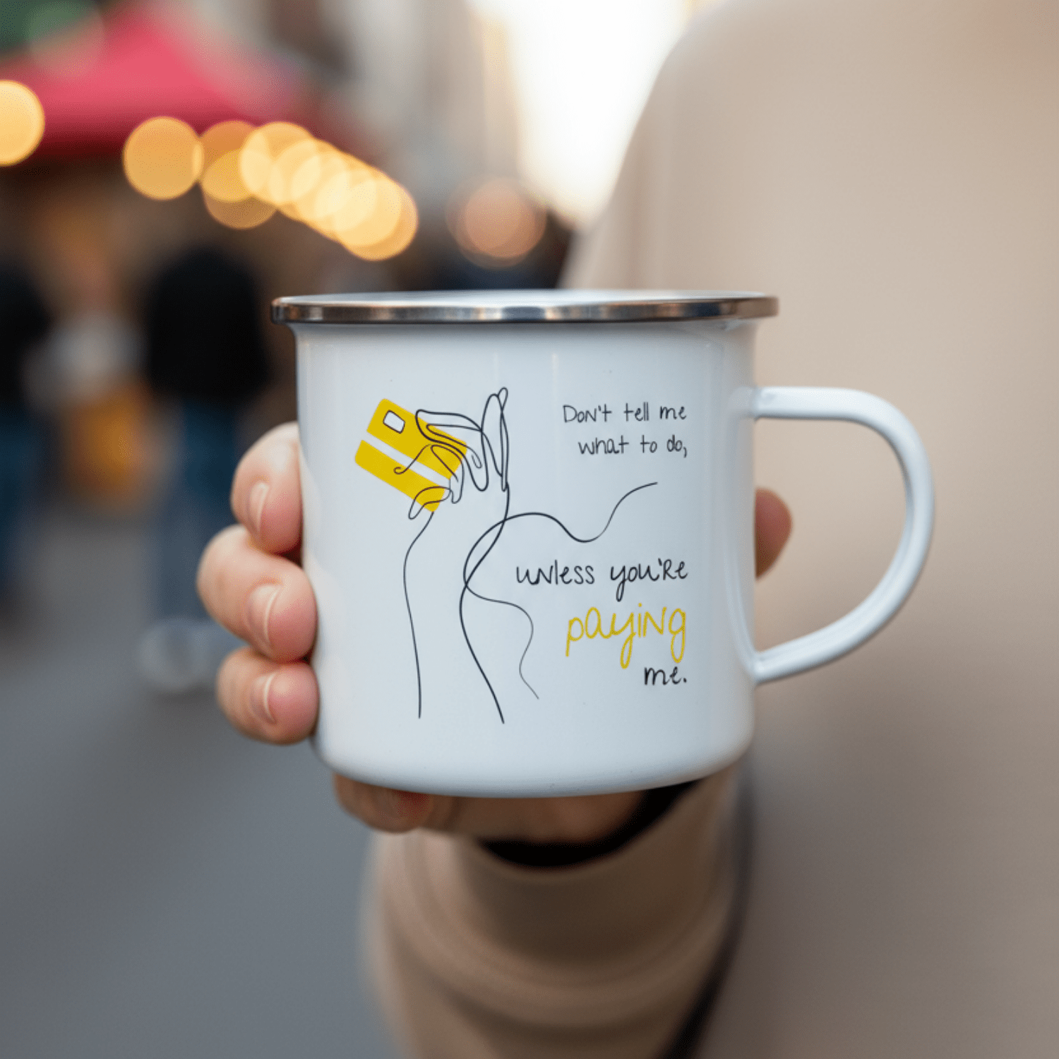 No Shit Shirts - Tasse: Don’t tell me what to do, unless you’re paying me - Mansplaining - basic