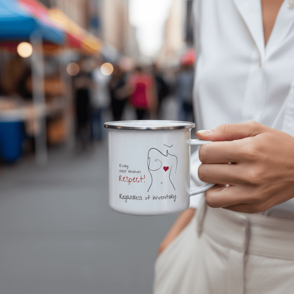 No Shit Shirts - Tasse: Every chest deserves respect. Regardless of inventory. - Body & Autonomy & Sexism - basic