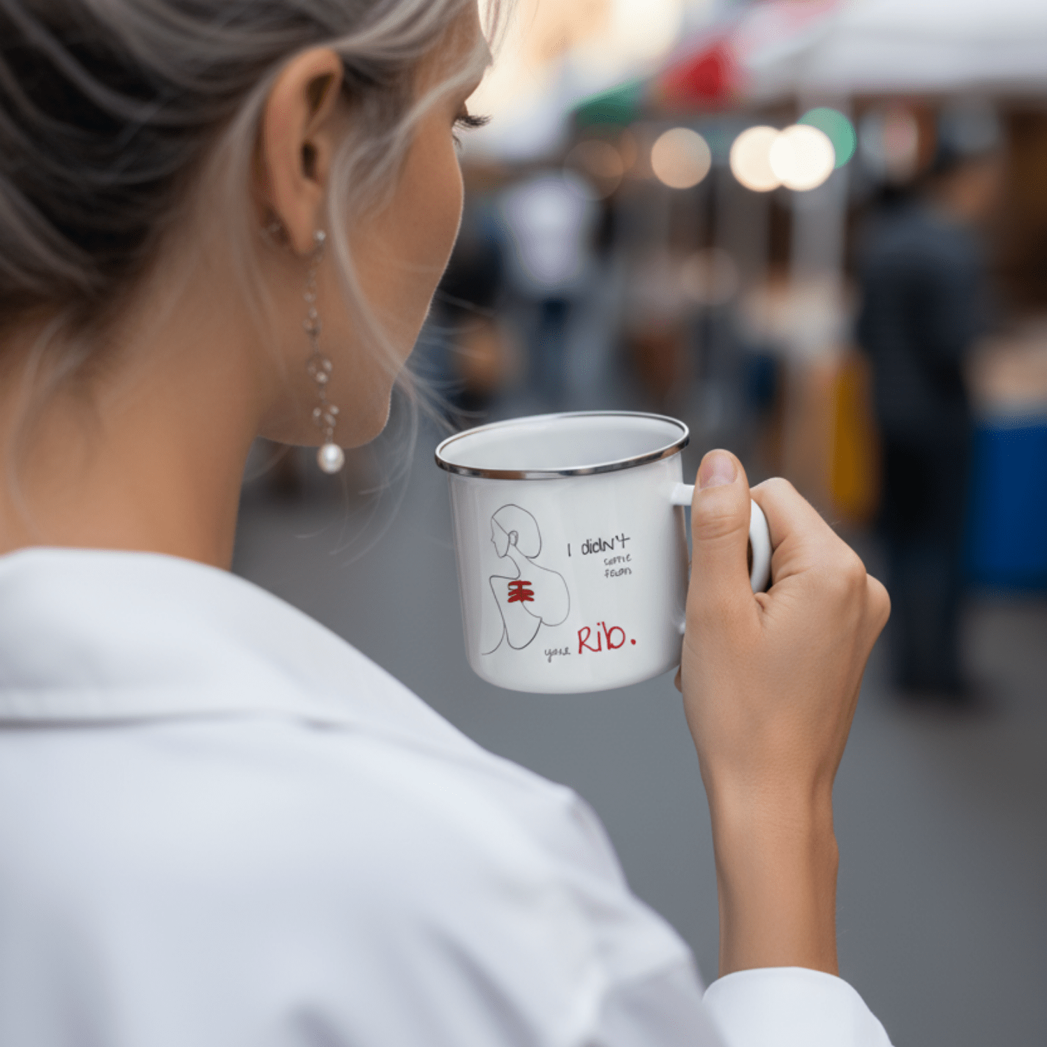 No Shit Shirts - Tasse: I didn’t come from your rib. - Body & Autonomy & Sexism - basic