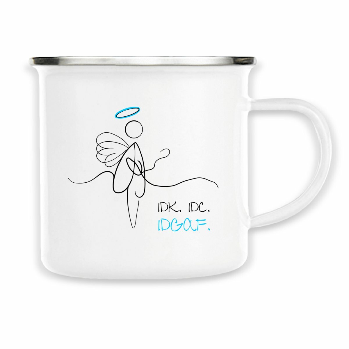 No Shit Shirts - Tasse: IDK. IDC. IDGAF. - Society & Patriarchy - basic