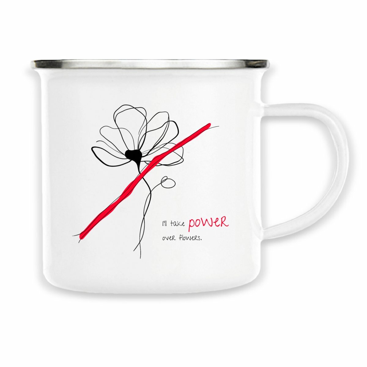No Shit Shirts - Tasse: I’ll take power over flowers - Society & Patriarchy - basic