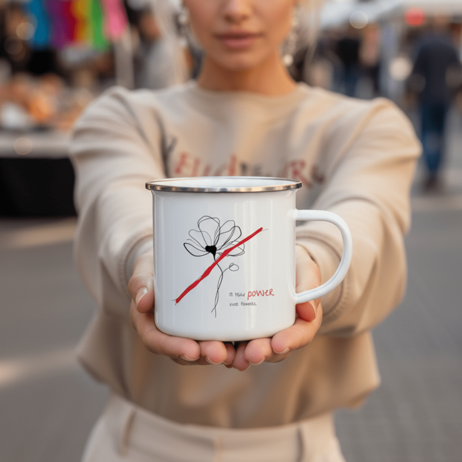 No Shit Shirts - Tasse: I’ll take power over flowers - Society & Patriarchy - basic