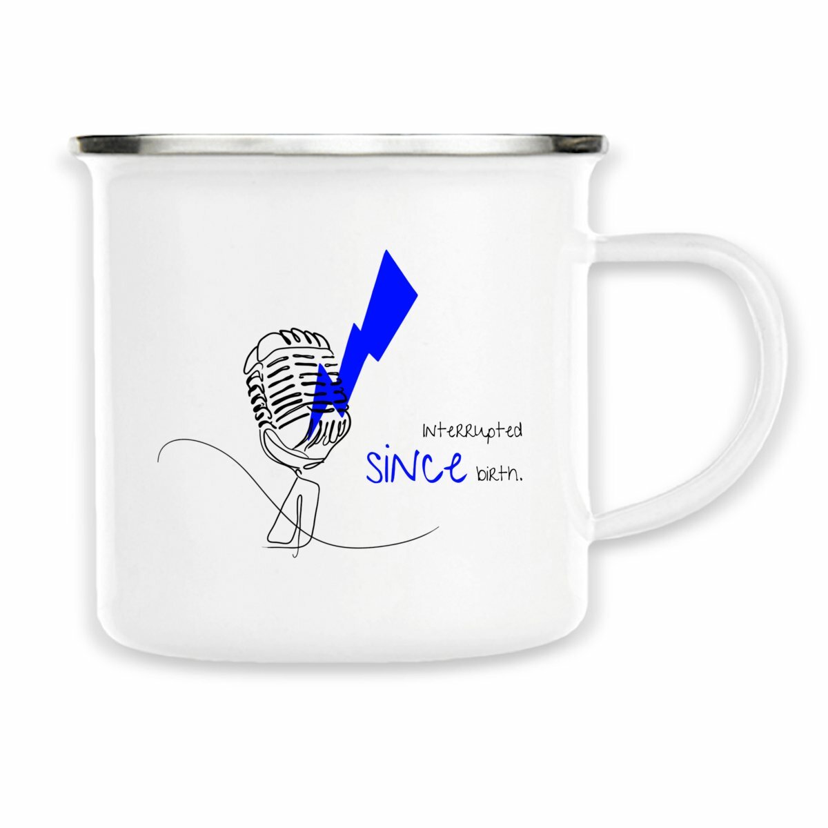 No Shit Shirts - Tasse: Interrupted since birth. - Mansplaining - basic