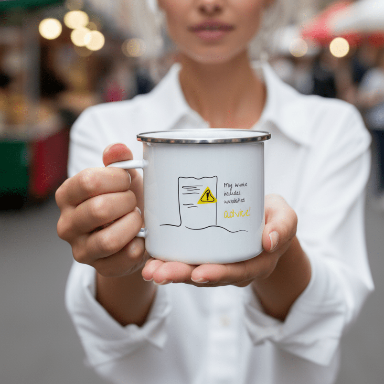 No Shit Shirts - Tasse: My invoice includes unsolicited advice. - Mansplaining - basic