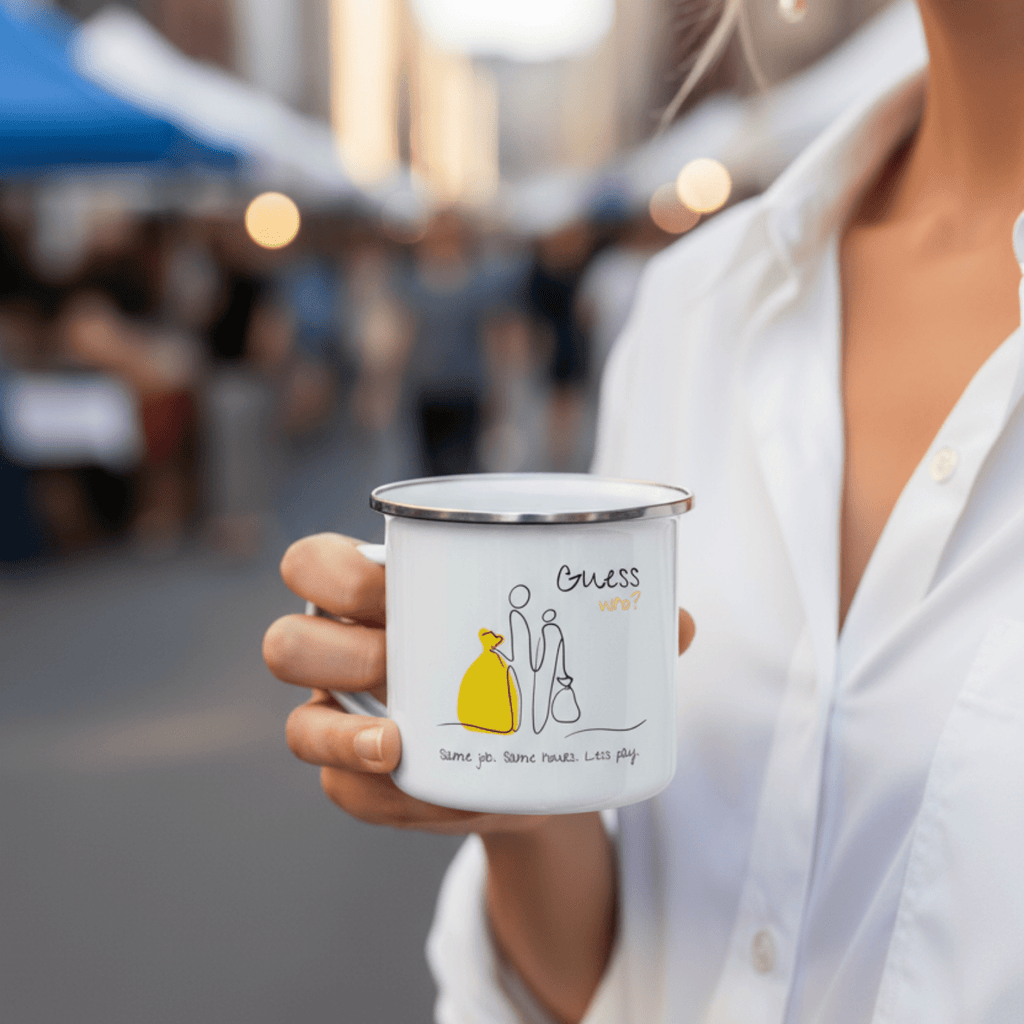 No Shit Shirts - Tasse: Same job. Same hours. Less pay. Guess who? - Equal Pay - basic